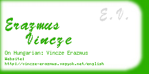 erazmus vincze business card